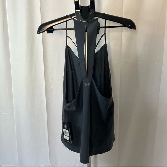 NWT's Under Armour Heat Gear Women's Black Keyhole Back Exercise Tank, Large - Picture 6 of 6